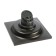 Zein gap, 100x100 mm, vertical, d = 32 mm, stainless steel, gray