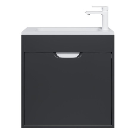 Tumbling under the Uperwood Modul sink, 60 cm, suspended, matte, black-4