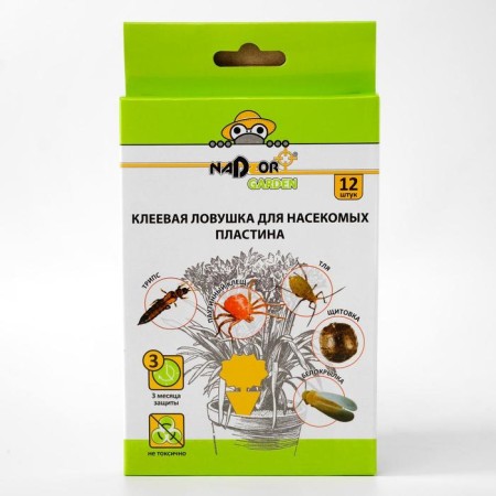 Nadzor adhesive from insects for indoor flowers, 12 pcs