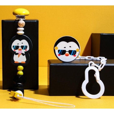 Holder for the nipple - dummy "Trend. Penguin ", on the chain-2