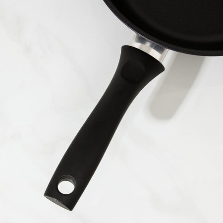 The “Tradition” pan, d = 24 cm, plastic handle, glass cover, anti -stick coating, black color-3