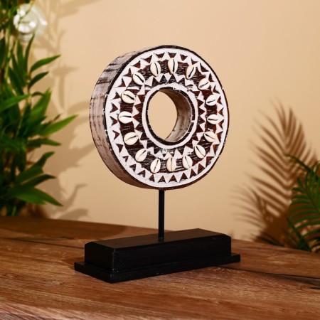 Decor "Ring" on the stand, Albezia 22x9x31 cm