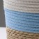 Kashpo wicker "Namibia", 25.5x25.5x23 cm, natural, blue, white