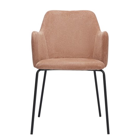 Dwight chair, 510 × 550 × 860 mm, textured Shenill, pink color-7