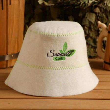 Panama Bath cap, white felt