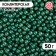 Confectionery sprinkle, silver green, balls, 7 mm, 50 g