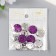 Buttons plastic for creativity 2 punctures "Kant Rhin" set 12 pcs violet d = 1.7 cm