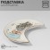 Star for jewelry Universal "Crescent", 9.5 × 8 × 1.5 cm, white color