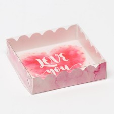 Box for cookies with PVC lid, 