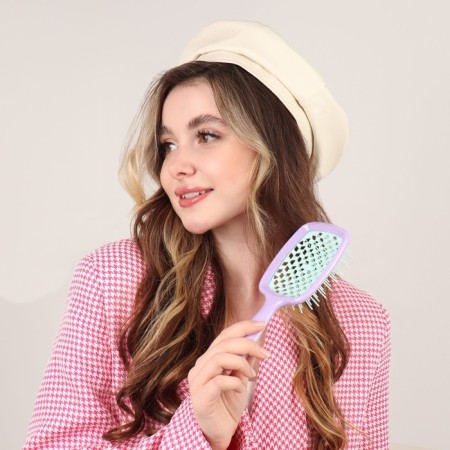 The comb is massage, wide, ventilated, 8.5 × 20.5 cm, PVC box, color mix/white-9