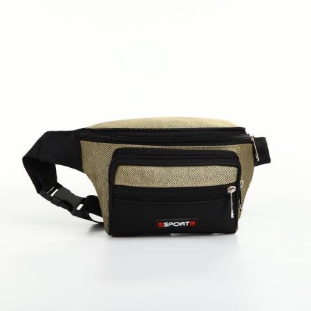 Board waist on lightning, 3 outer pockets, beige color/black-2