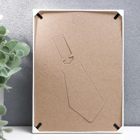 Photo frame plastic L-6 10x15 cm, white (plastic screen)-2