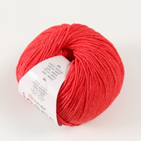Yarn "Jeans" 55% cotton, 45% acrylic 160m/50g (26 red)-1