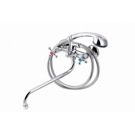 Fauzt FZS-471-06 bath mixer, two-wound, long spout, shower, chrome