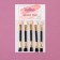 A set of applicators for shadows, with a brush, bilateral, 5 pcs, 7.5 cm, black/gold color