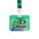Badge horizontal, external, 100 x 80mm, internal 52 x 82mm, tape 42 cm, frog