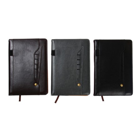 The diary is low, PVC cover, A5 format, 140 sheets in a cage, with pockets, mix