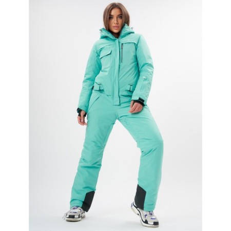 Ski jumpsuit female turquoise color, size 48-6