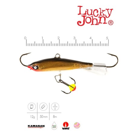 Балансир Lucky John NORDIC 4 + тройник, 4 см, цвет 10H блистер-1