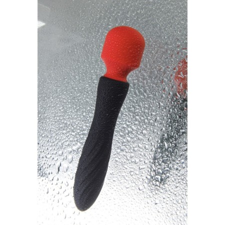 Bilateral vibro -massager Black & Red by Toyfa, silicone, black color, 21 cm-9