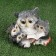 Garden Figure "Owl with Oblits and Book" 17x15cm