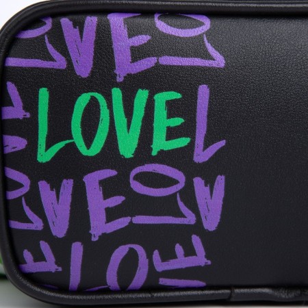 Bag Children's Love, claim. leather, on a strap, black, 18x11x6 cm-3