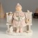 Polystone souvenir "Girl with a gift and dog on the bench" 13x8x14 cm