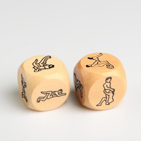 Cubes for adults "Pose", 2 pcs, 2.6 x 2.6 cm, wooden, 18+-2