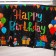 Grinding “Happy Birthday”, 137 × 183 cm, black
