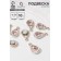 Suspension "drop" 3 × 1.7 × 0.7 cm, (set 10 pcs.), Pink color in gold