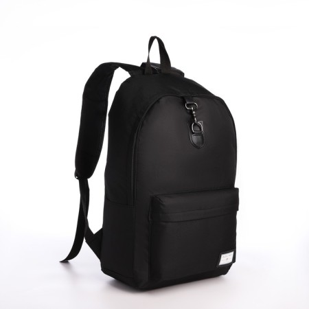 Youth backpack from lightning textiles, 3 pockets, headphone opening, black color-2