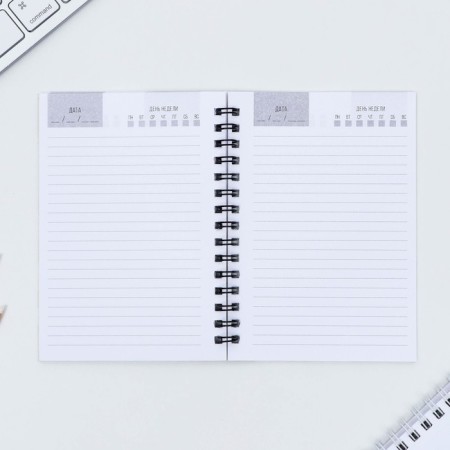 Set "Golden Teacher": Notepad A6, 60 liters. magnetic bookmarks and pen-5