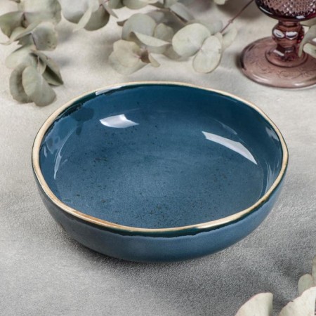 Porcelain plate Blu Reatvo, 600 ml, D = 18 cm
