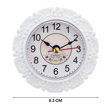 Quartz clock, D-8.3 cm, 1AAA, discrete move