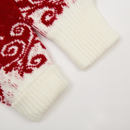 Female mittens, red color, size 18-2