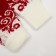 Female mittens, red color, size 18