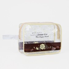 Lightning cosmetic bag, beige color