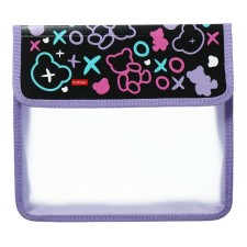 A5 notebook folder (240 x 205 x 40 mm), with Velcro valve, plastic/textiles, Hatber 