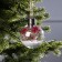 Fir -tree ball "Pink dry flowers", batteries, 5 LED, glow warm white