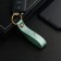 Leather keychain for a car key, strap, genuine leather, light green, heel