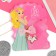 Children's pendant "chosen" unicorn with a bow, white-pink color in gold