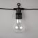 Girlyanda "BelT-Light" 5 m with nozzles "dew", IP44, UMS, dark thread, 50 LED, white glow, 3 V
