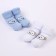 A set of socks for newborns 2 pairs (4 pcs.), Terry from 0 to 6 months., Blue/white color
