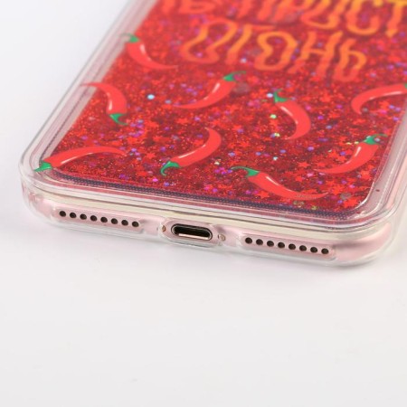 IPhone 7.8 Plus phone case with sparkles inside Pepper, 7.7 × 15.8 cm-2