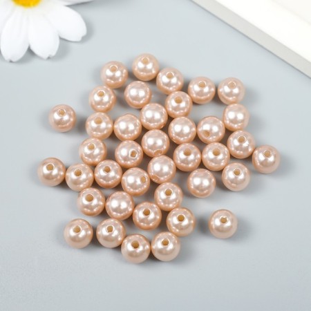 Beads for creativity plastic "Pearls" Cream set 20 grams d = 1 cm-1