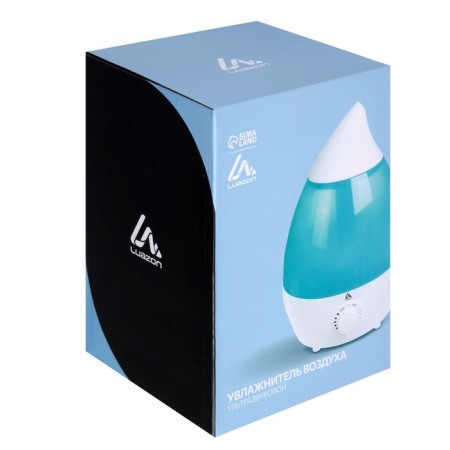 Air humidifier Luazon LHU-04, ultrasound, 18 watts, 2 l, 35 m2, blue and white-4