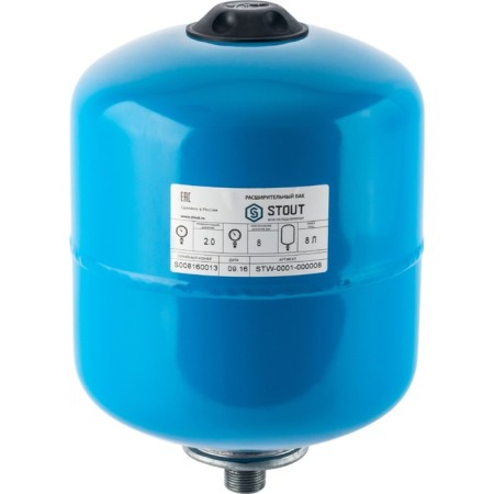 STOUT accumulator, for a water supply system, vertical, 8 liters