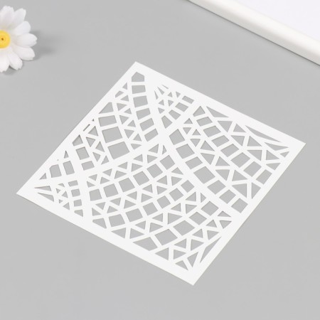 Plastic stencil "Geometry" 15x15 cm-1