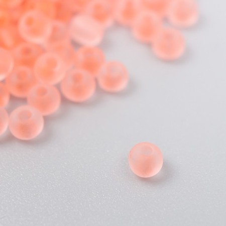 Glass beads 8/0 "matte translucent. Light orange" 10 g