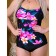 Female bathing suit, size 46, black color, yellow